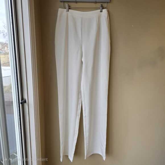 Blithe La Ivory Straight Leg Dress Pants Size M Office Minimalist Capsule NWOT - Picture 1 of 8